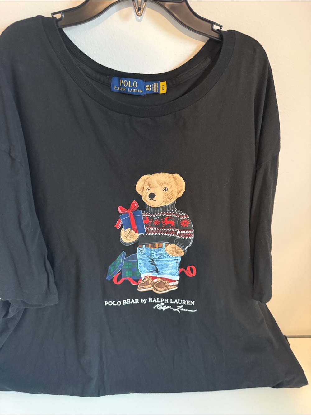 Polo Bear Black Holiday Tee - genuine polo Ralph Lauren